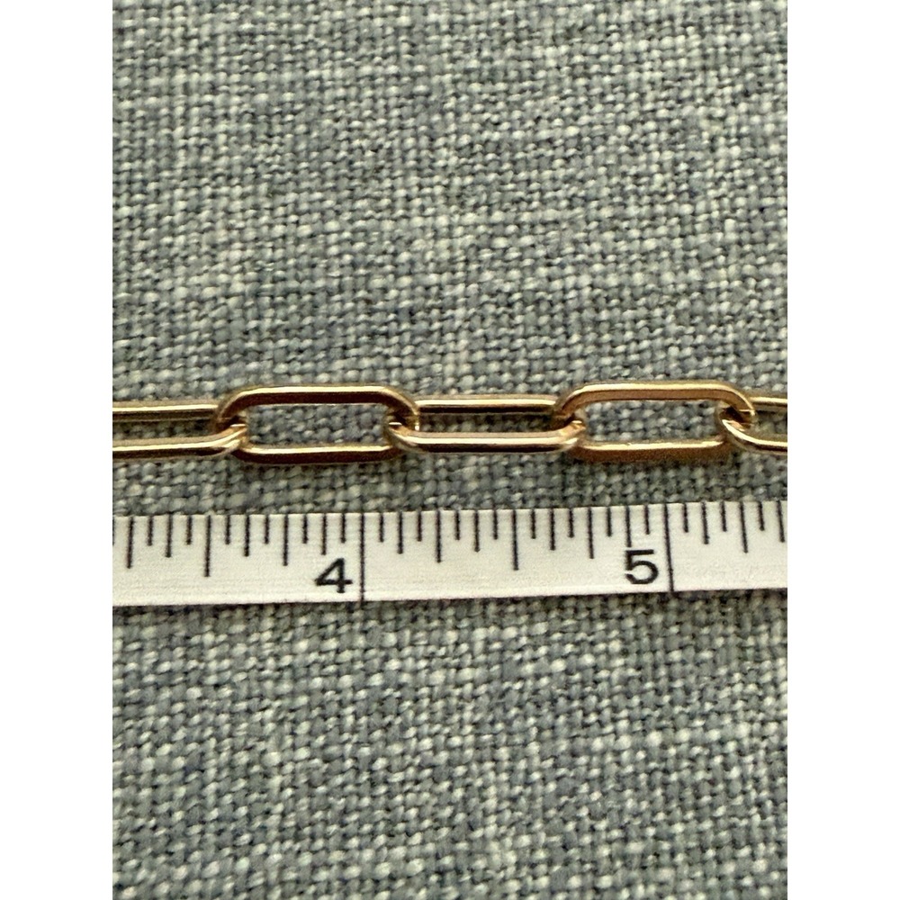 Banana Republic Bracelet Gold Tone Paper Clip Toggle Link Fashion Small 7.25" - Picture 9 of 9